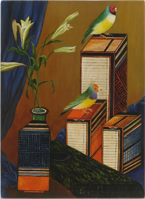 Yukako Kondo, Theo und Thea Thea, Acryl auf Baumwolle auf Holzpanel, 33,5 X 24,5 cm, 2011
