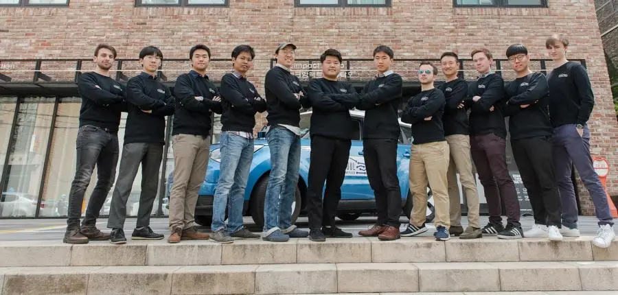 Seoul Robotics employees. Twenty percent are foreign nationals, and the company language is English.